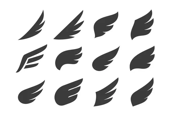 Wings Black Silhouettes Vector Art