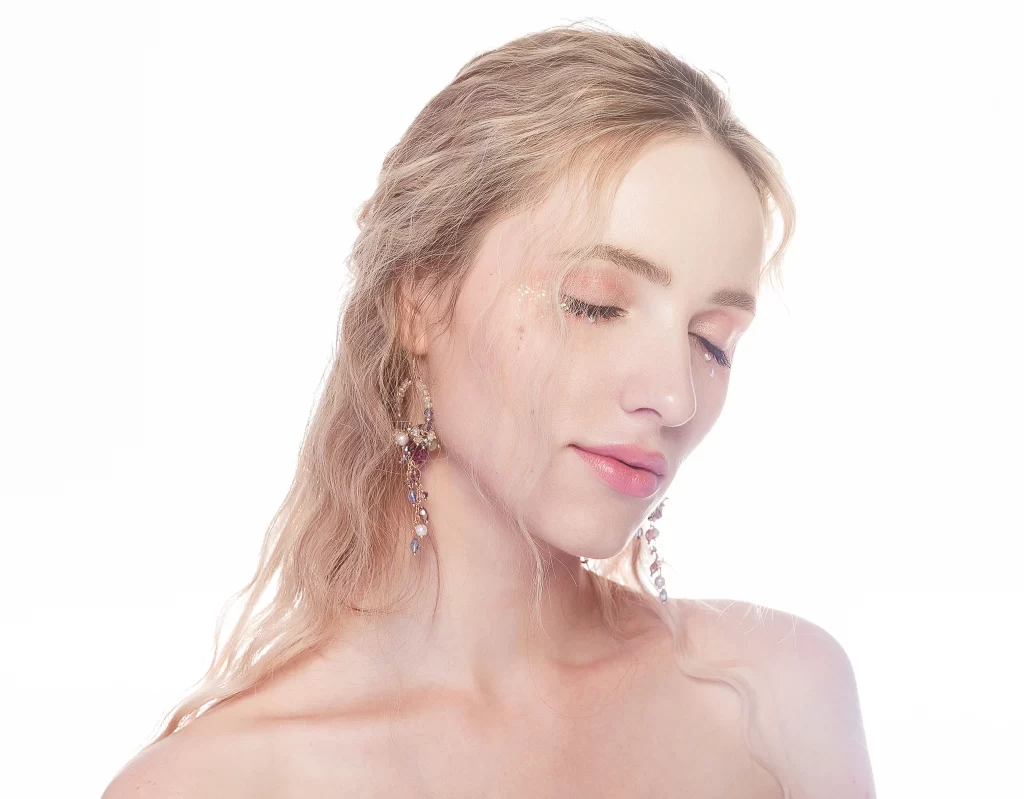 Woman Blonde Hair Pink Romantic Soft