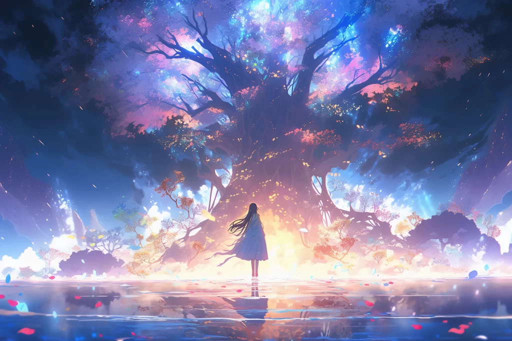 Woman Blue Purple Fantasy Dreamlike