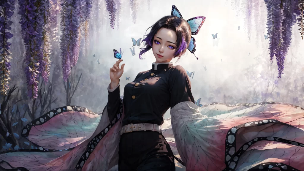 Woman Purple Blue Fantasy Traditional Clothing
