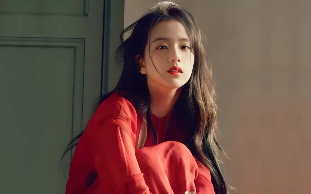 Woman Red Dress Casual