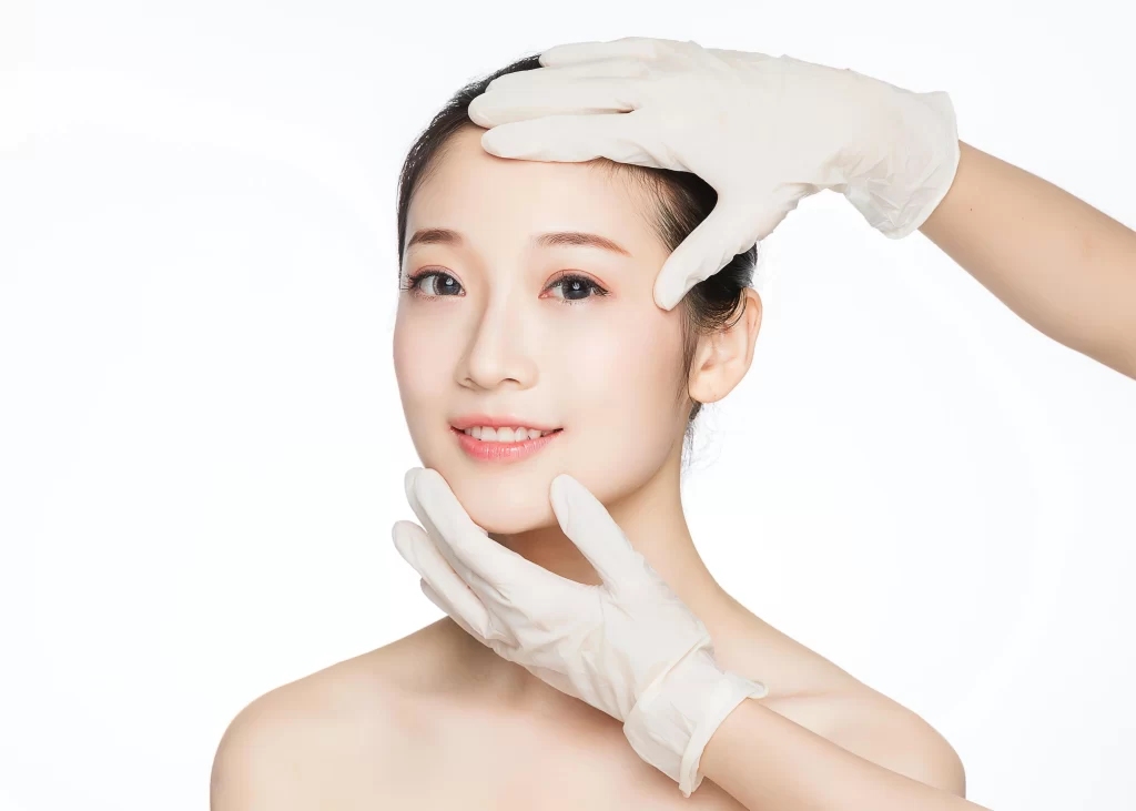 Woman White Gloves Soft Lighting