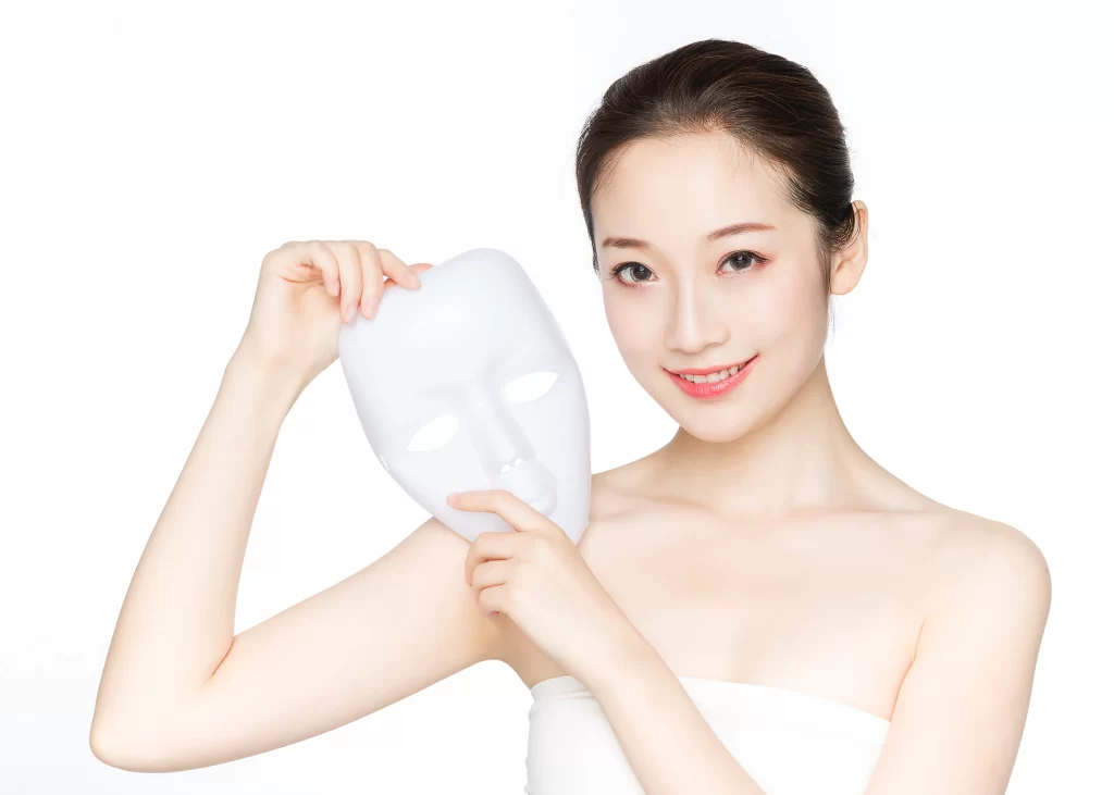 Woman White Mask