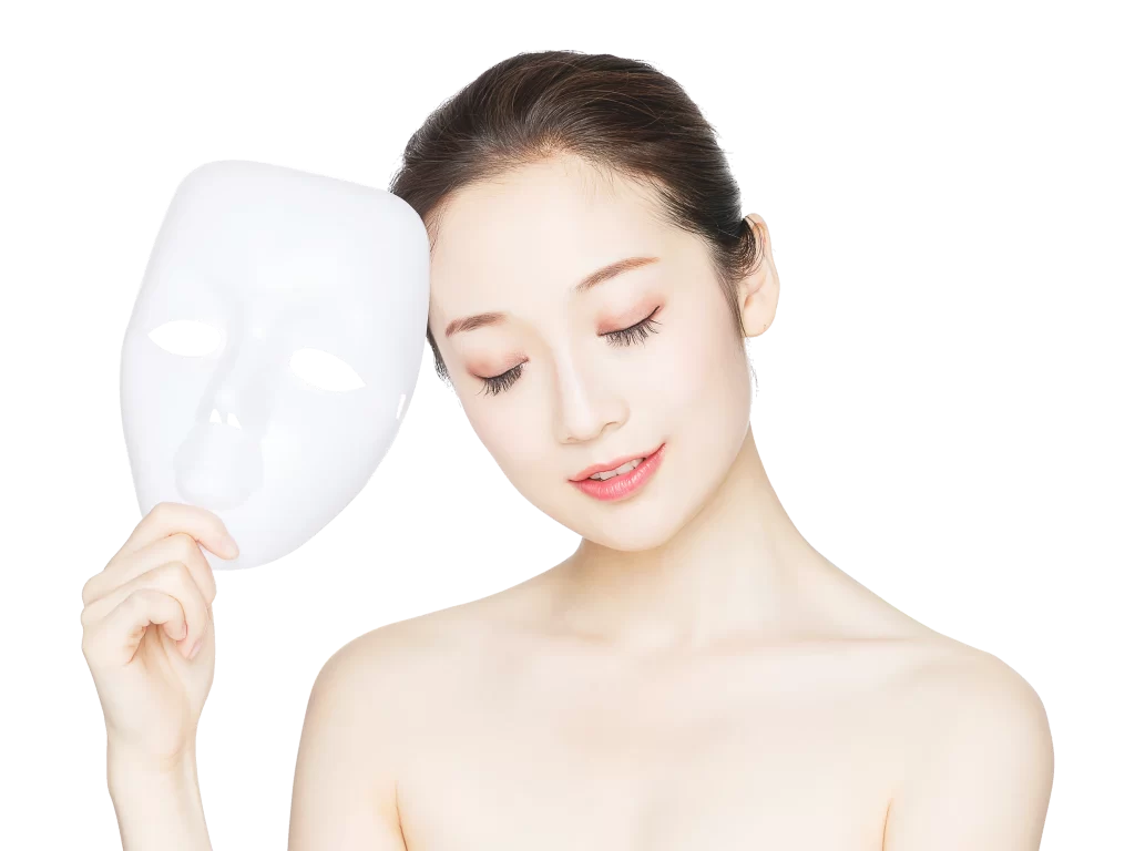 Woman White Mask