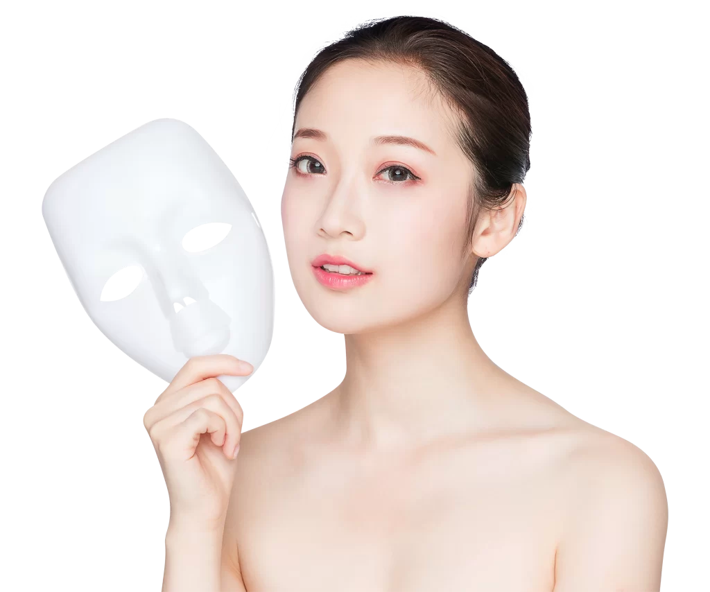 Woman White Mask