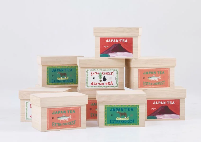 Wooden Box Natural Vintage Japan Tea