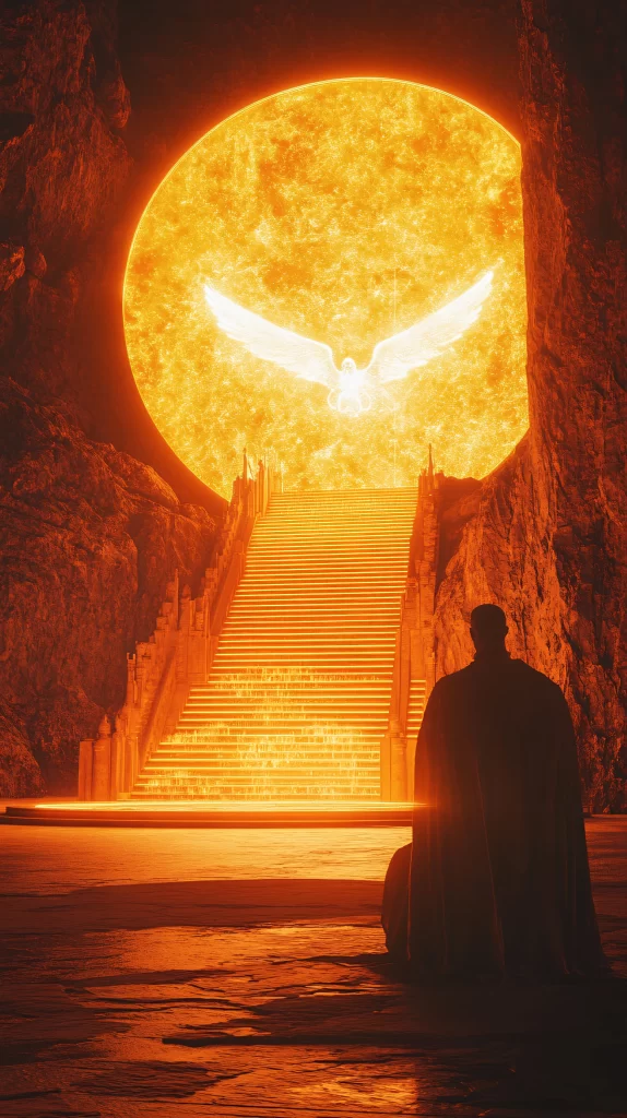 Worship Golden Light Angel Stairs
