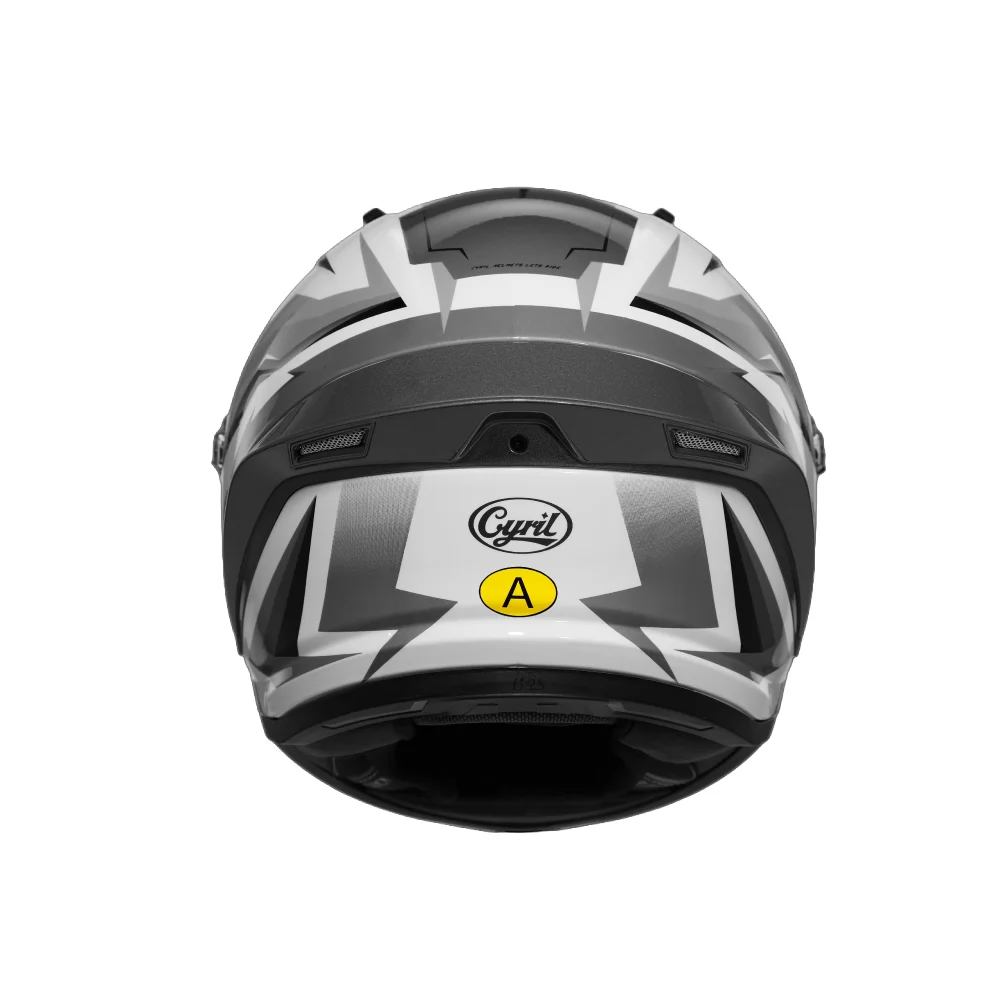 Yellow Black Cyril Geometric Helmet Motorcycle