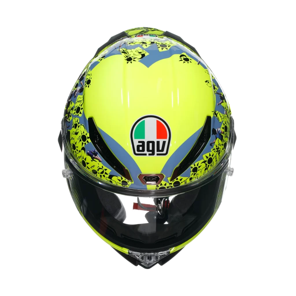 Yellow Blue Black Helmet Side