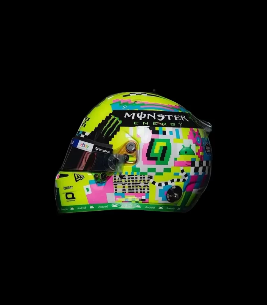 Yellow Green Pixelated Monster Helmet Motorcycle
