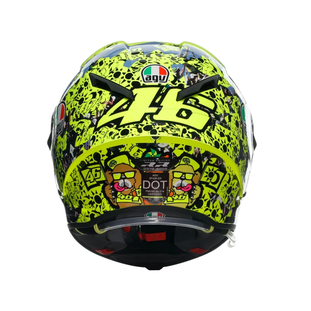 Yellow AGV Helmet Cartoon Characters Racing Black