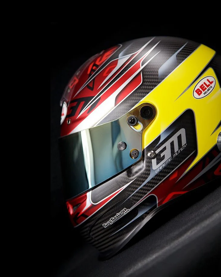 Yellow Red Black Carbon Bell Helmet Motorcycle
