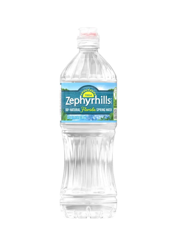 Zephyrhills Water Bottle Clear Blue Packaging