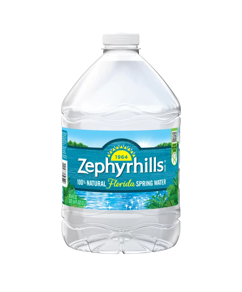 Zephyrhills Water Bottle Blue Green Packaging