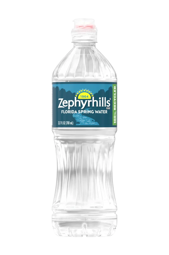 Zephyrhills Water Bottle Clear Blue Packaging