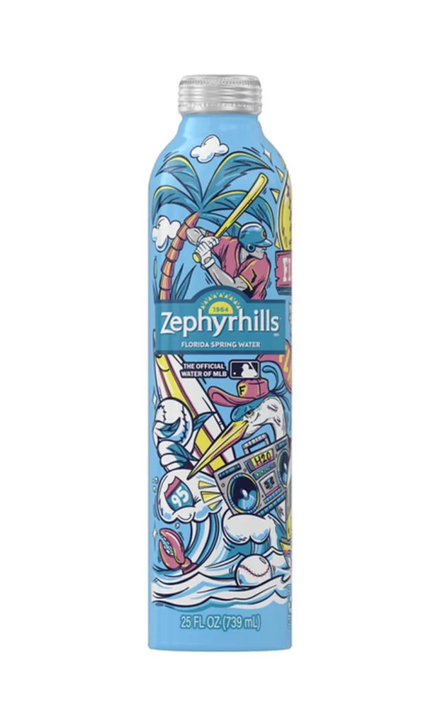 Zephyrhills Water Bottle Blue Yellow Packaging