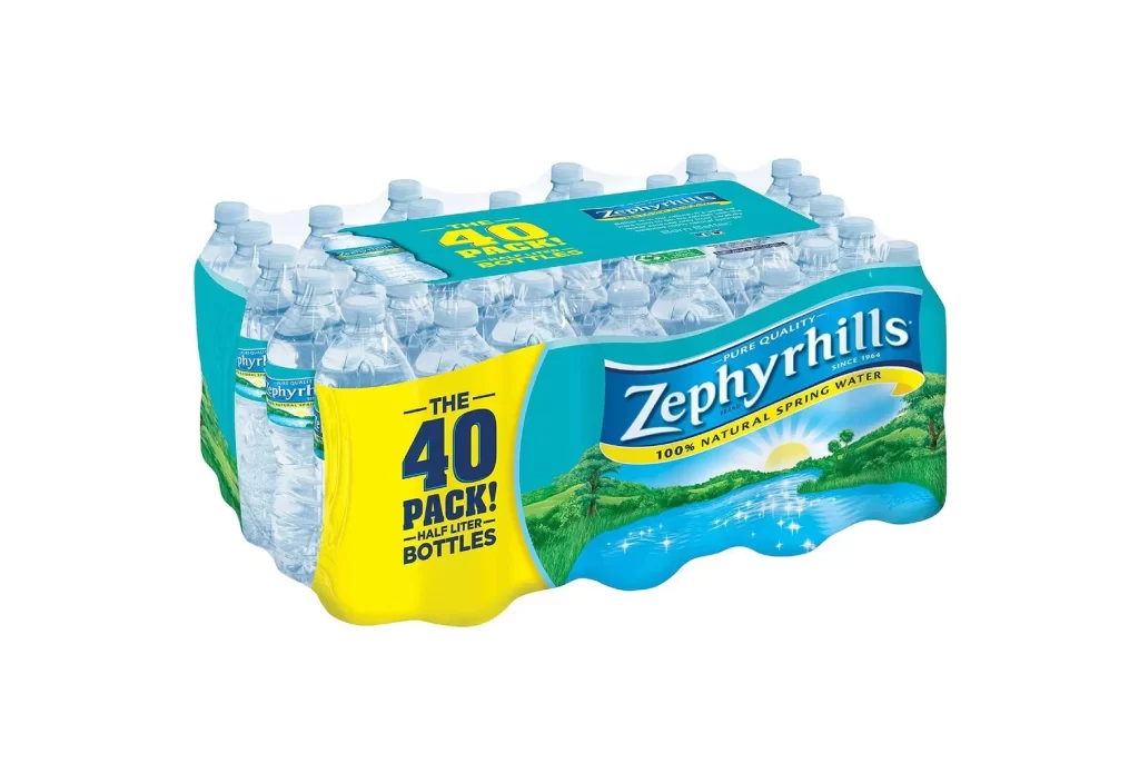 Zephyrhills Water Pack Blue Yellow Packaging