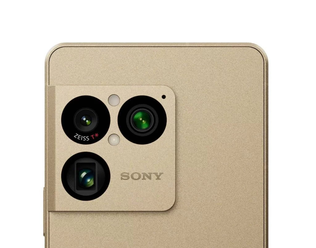 Sony Xperia 1 V Gold Smartphone Display Packaging