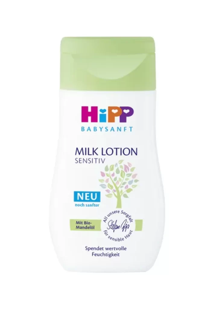 HiPP Milk Lotion Sensitive Baby Lotion Packaging