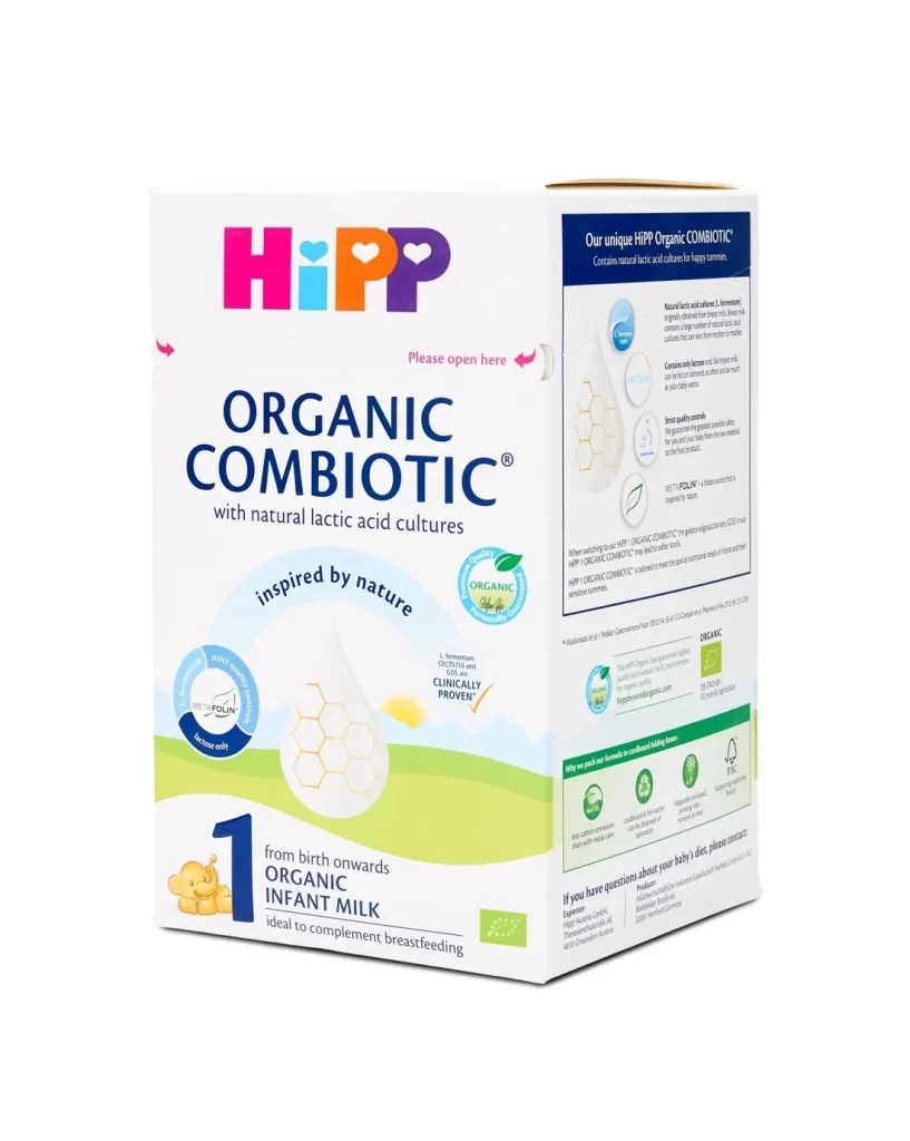 HiPP Organic Combiotic Baby Formula Packaging