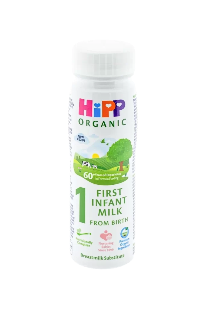 HiPP First Infant Milk From Birth White Baby Formula Packaging