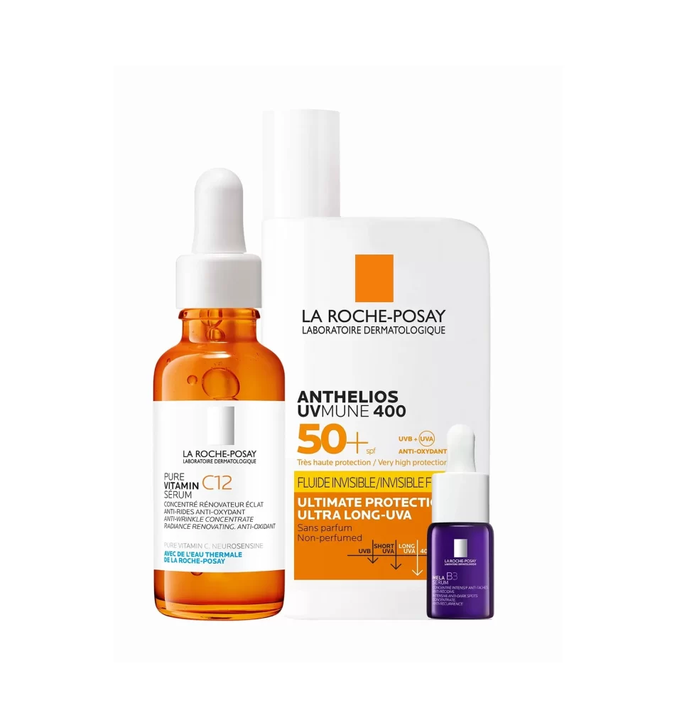 La Roche-Posay Pure Vitamin C12 Serum, Anthelios UVMune 400, Mela B3 Serum SP…
