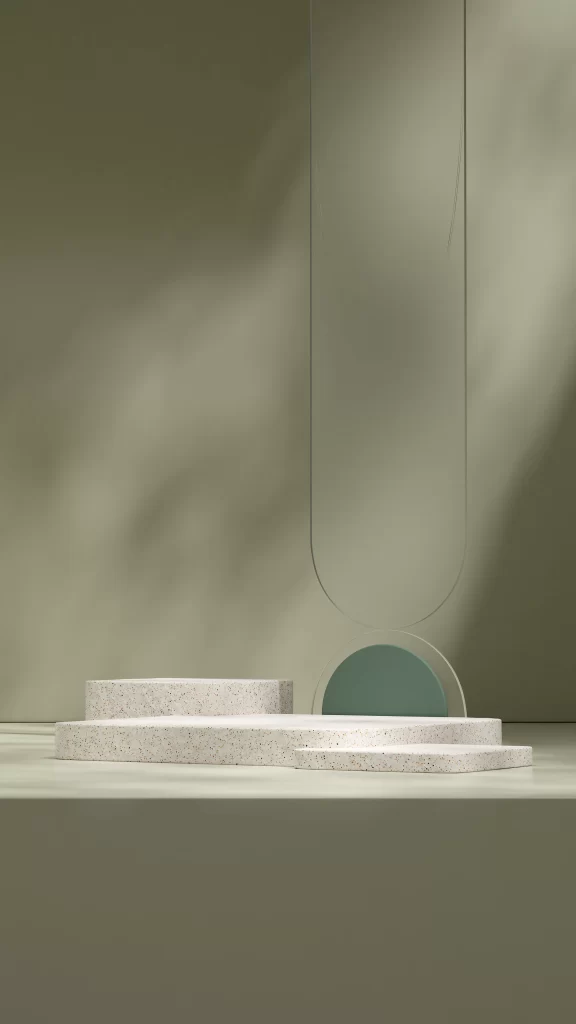 Green Terrazzo Display Podium 3D
