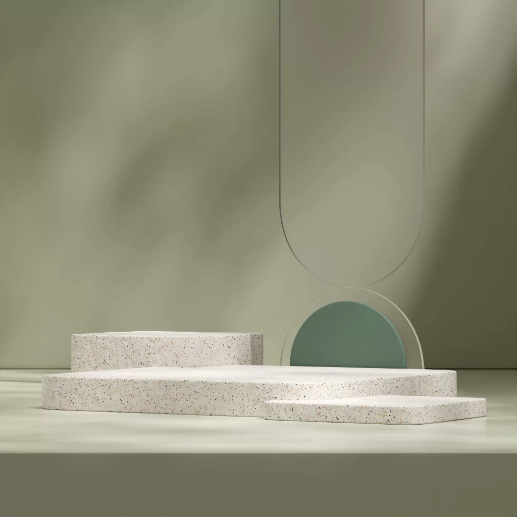 Green Terrazzo Display Podium 3D