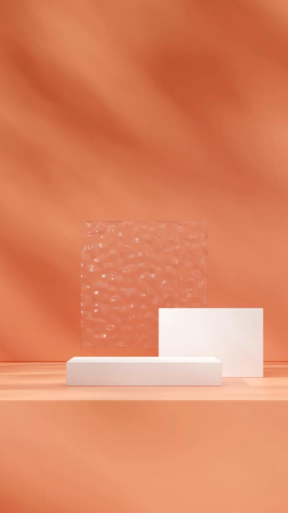White Glass Rectangular Display Podium 3D