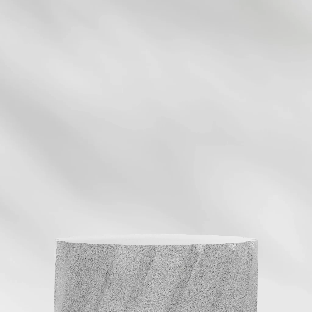 Grey Concrete Display Pedestal 3D