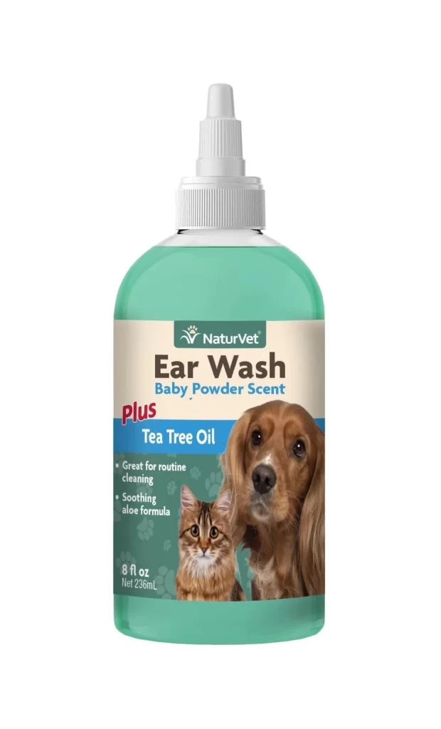 NaturVet Plus Tea Tree Oil Baby Powder Scent Pet Supplement Packaging