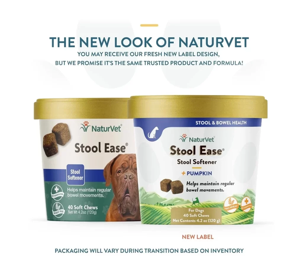 NaturVet Stool Ease Pumpkin Pet Supplement Packaging