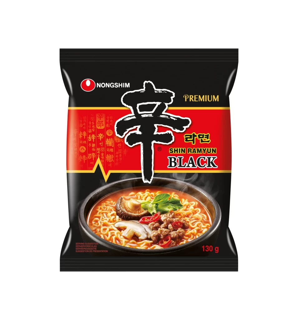 Nongshim SHIN RAMYUN BLACK Ramen Packaging