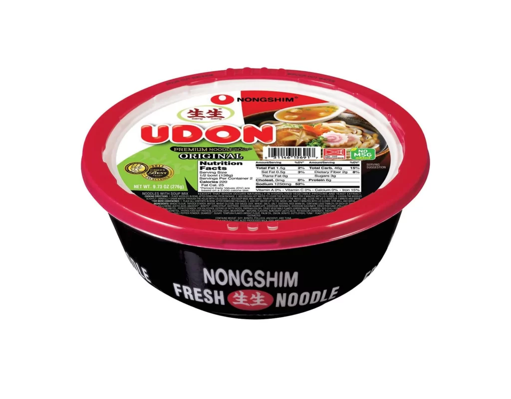 Nongshim Udon Premium Noodle Soup Original Udon Noodle Soup Packaging