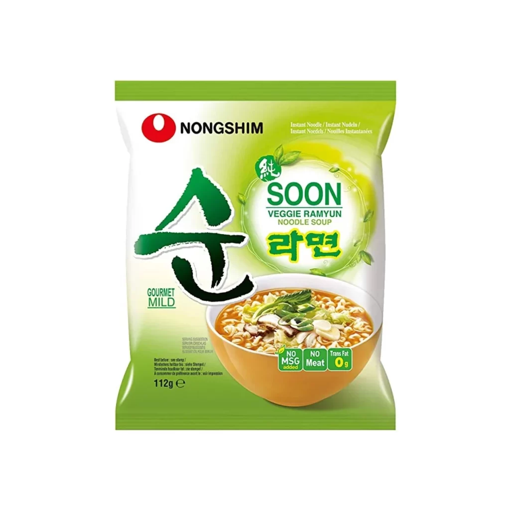 Nongshim SOON VEGGIE RAMYUN Ramen Packaging