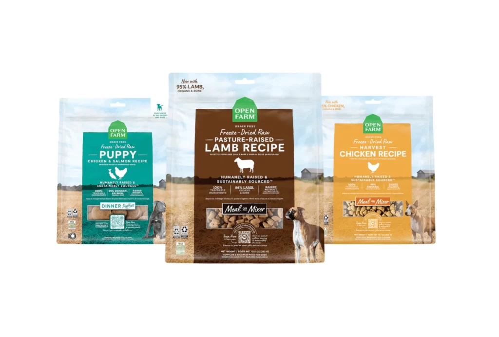 Open Farm Freeze-Dried Raw Freeze-Dried Dog Food Packaging