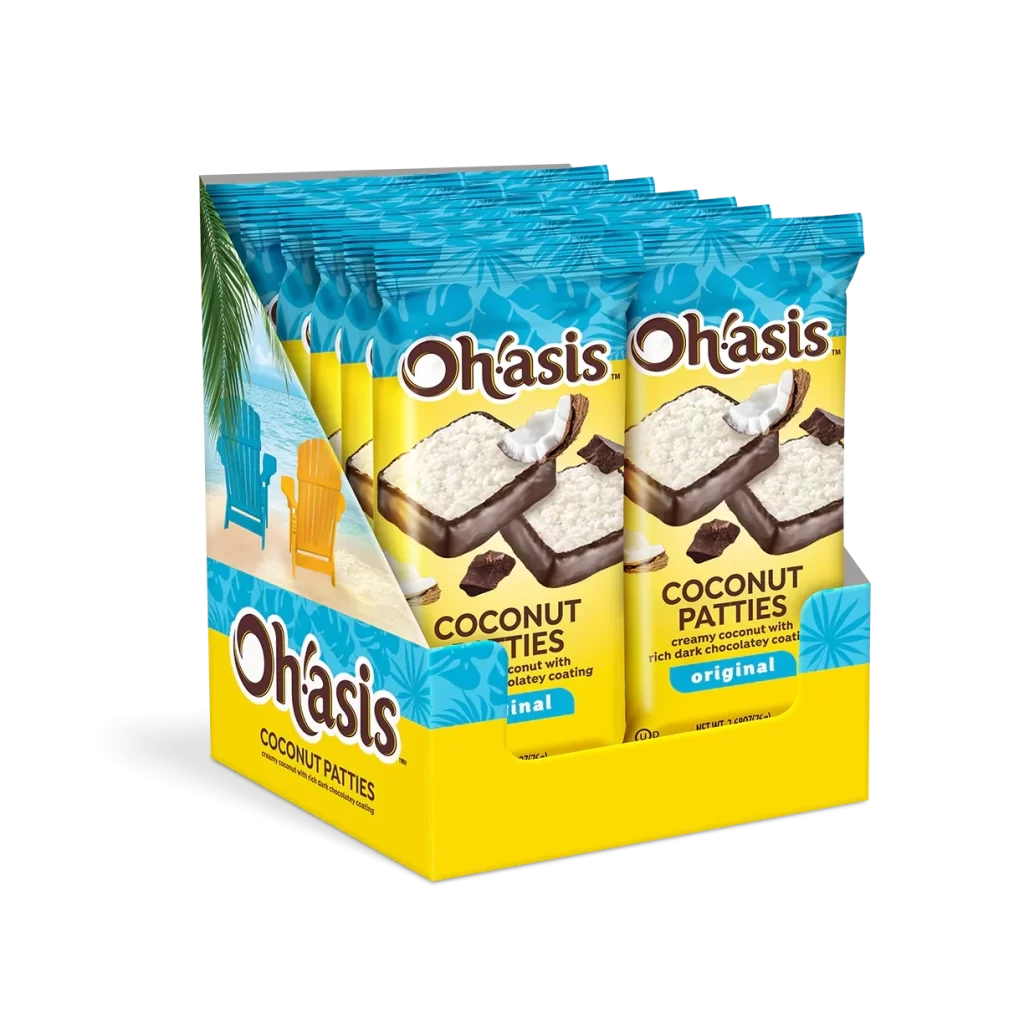 Oh’asis Original Flavor Coconut Patties 12 Count Box