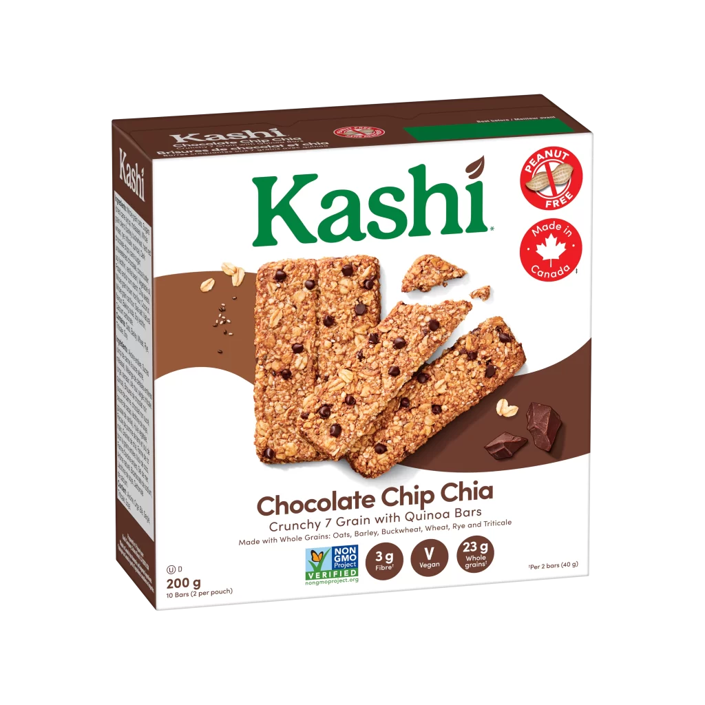 Kashi Chocolate Chip Chia Crunchy 7 Grain with Quinoa Bars Chocolate Chip Chia