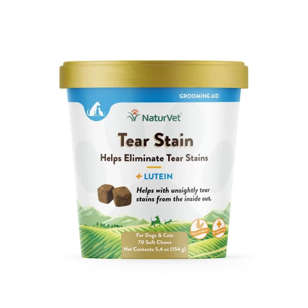 NaturVet Tear Stain Lutein Pet Supplement Packaging