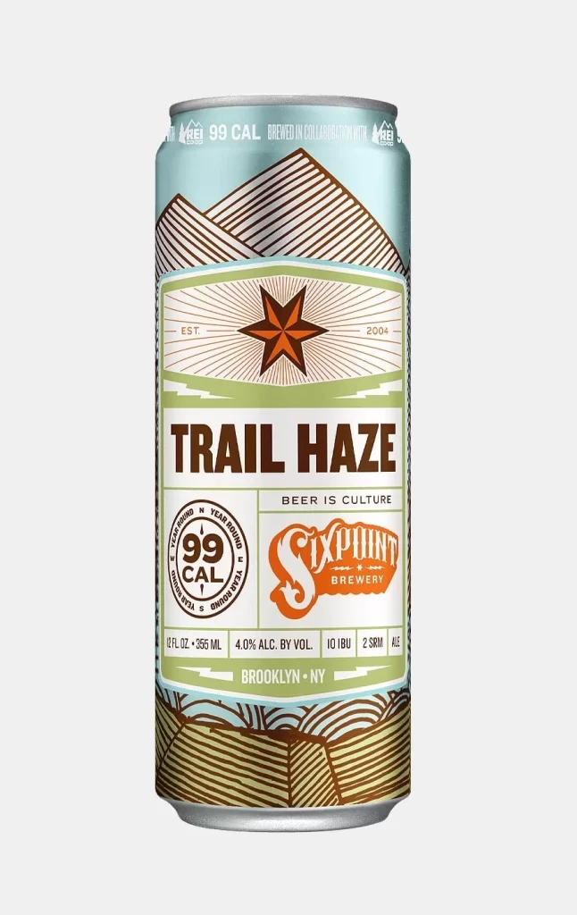 Sixpoint Brewery Trail Haze Light blue brown green white orange Beer Packaging