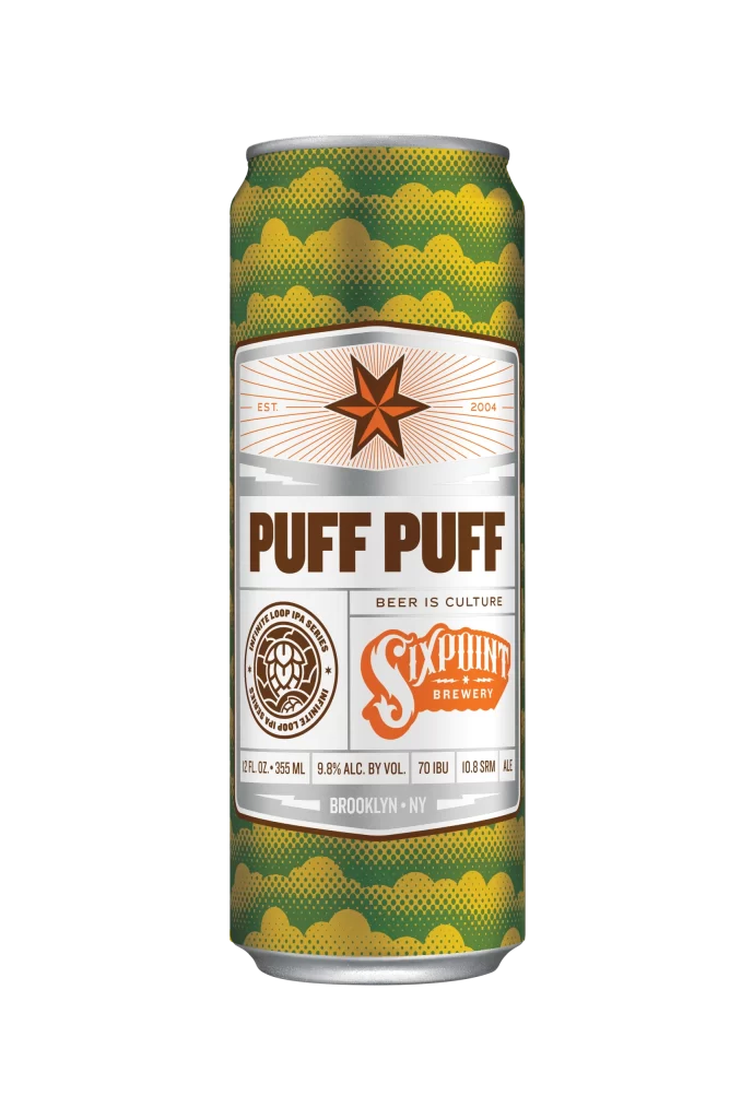 Sixpoint Brewery Puff Green and yellow Beer Packaging