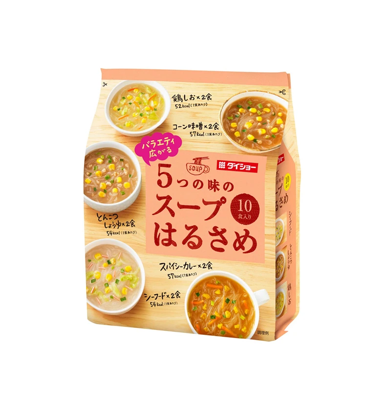 Daiso 5 5 flavors Soup Base Packaging