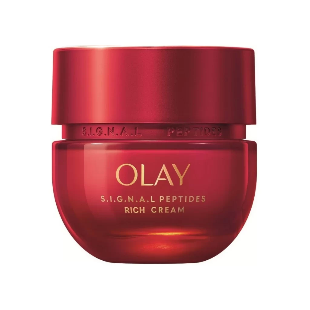 Olay S.I.G.N.A.L Peptides Rich Cream Display Packaging