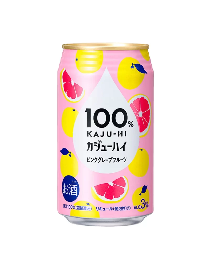100 Kajū Hai Pink Grapefruit Chūhai 340ml x6 Cans Packaging