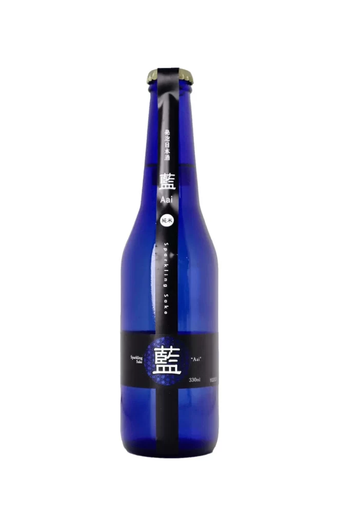 Aai indigo blue Sparkling Sake 330ml Packaging