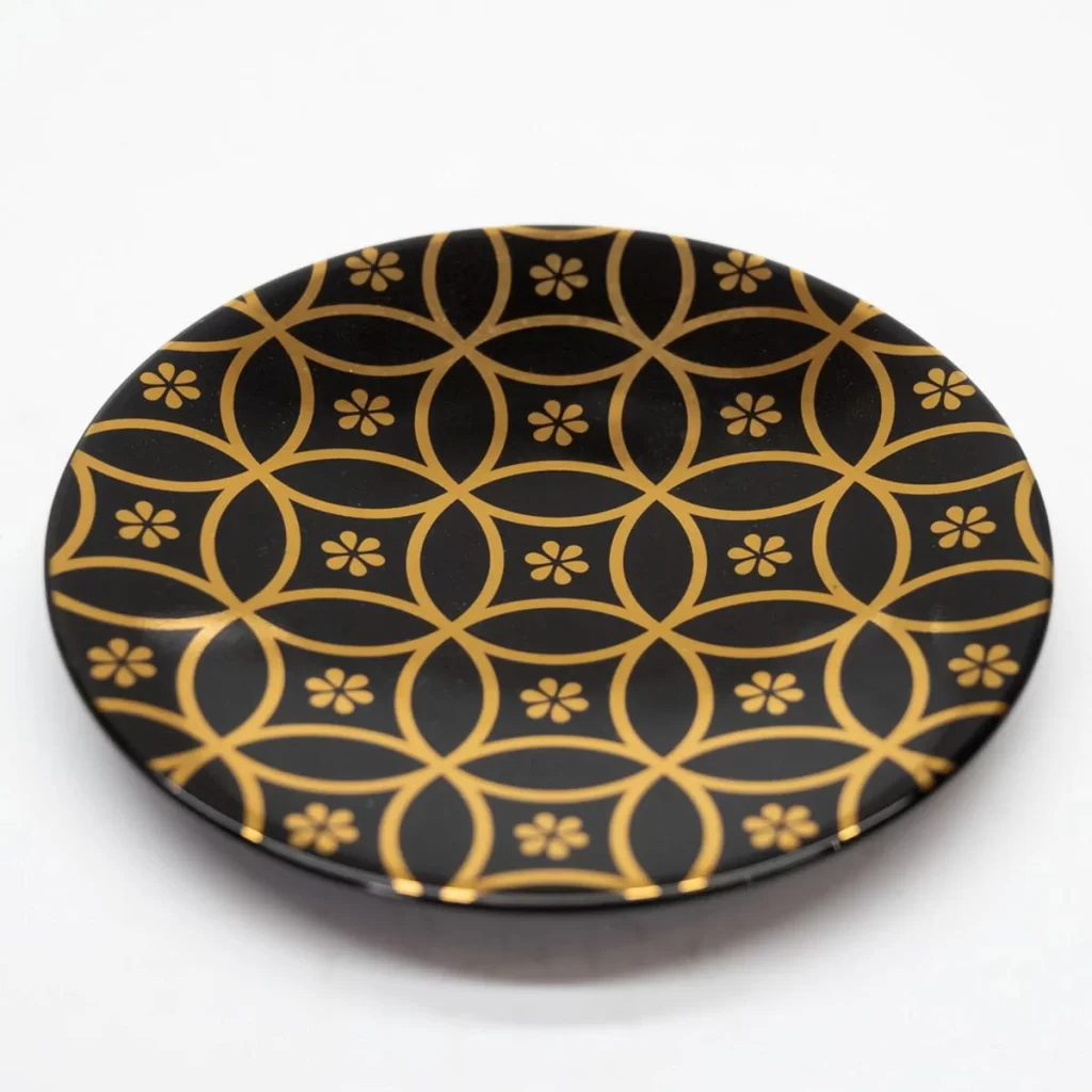 Edo Komon Small Plate 5p Gift Set (BLACK)