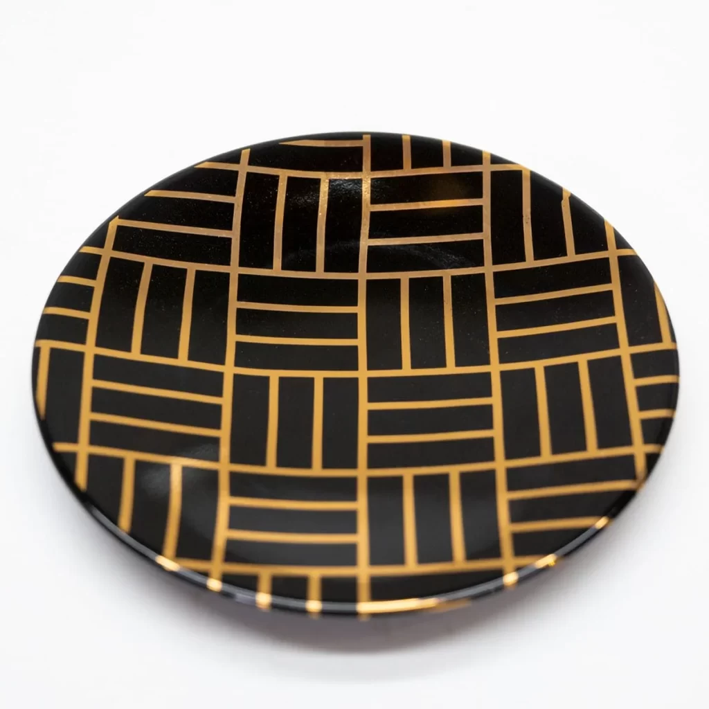 Edo Komon Small Plate 5p Gift Set (BLACK)