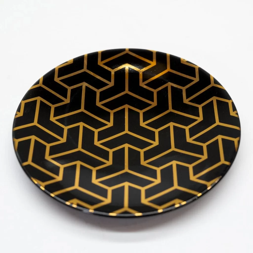 Edo Komon Small Plate 5p Gift Set (BLACK)