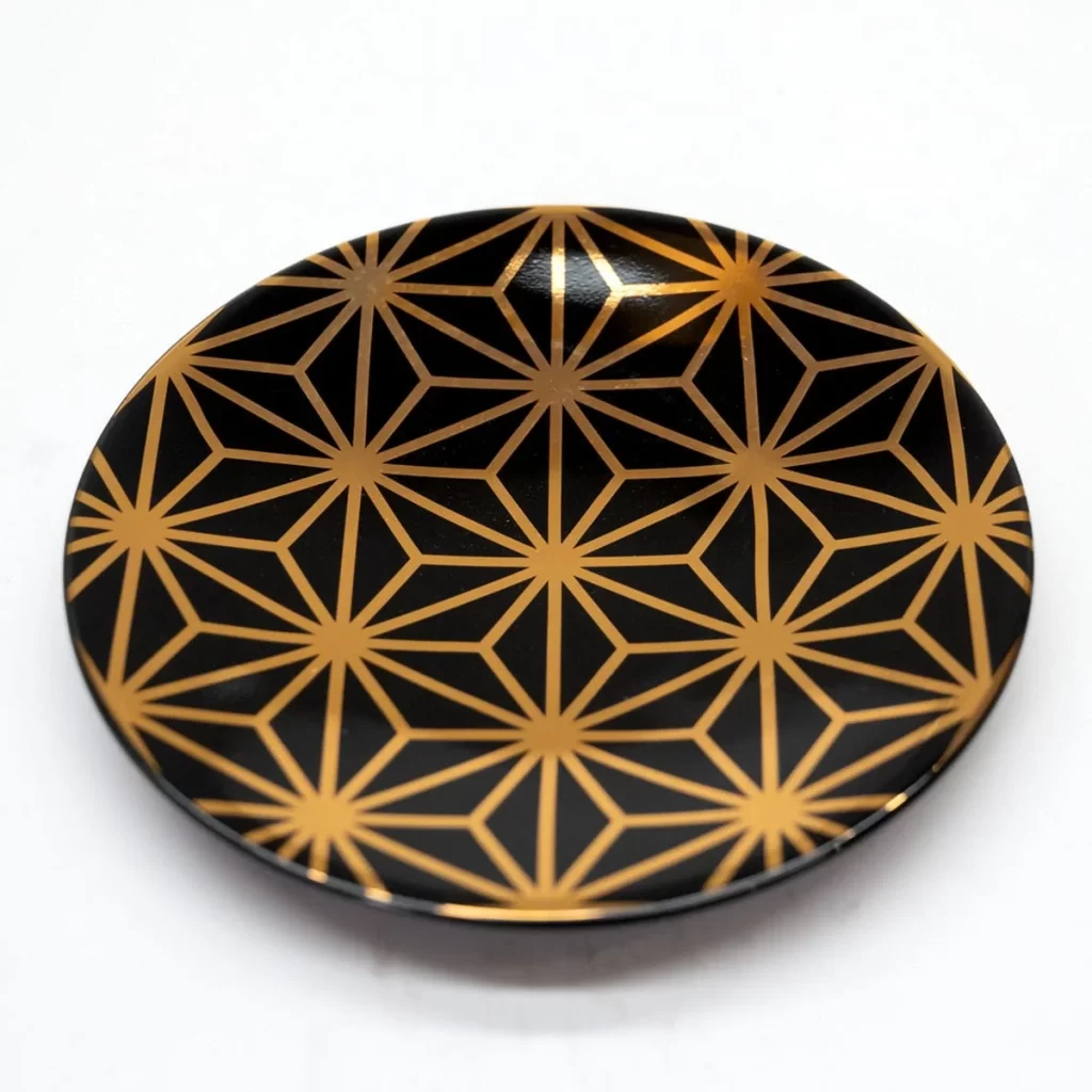 Edo Komon Small Plate 5p Gift Set (BLACK)