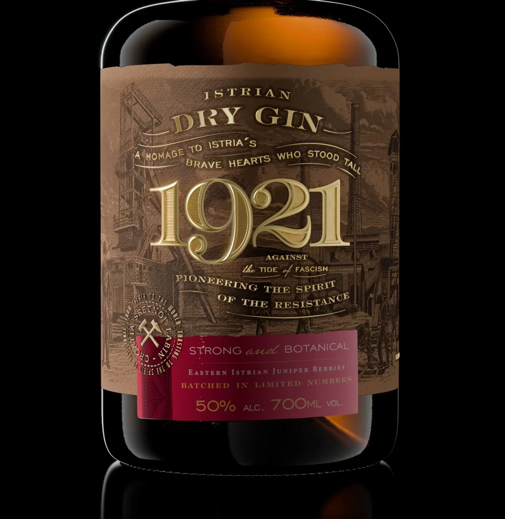 1921 Dry Gin Bottle